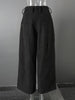 Winter Thick Warm Pants For Women High Waist Pleated Wide Leg Trousers Office Lady Clothes Minimalism 26C967