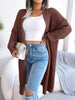 Women's Solid Color Shawl Collar Knit Cardigan Sweater for Autumn Winter Casual Vacation Coat