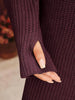Women's Ribbed Knit Long Sleeve Dresses Autumn And Winter Texture Loose Sweater Dress Temperament Women's Vestidos