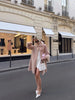 Elegant Faux Fur Collar Coat Women Winter Slim Patchwork Pocket Warm Trench Street Casual Long Faux Fox Fur Outerwear