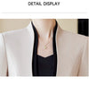 Apricot Suits Women Autumn Temperament Business Formal Blazer And Skirt Sets Office Ladies Work Wear Black