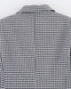 Women's Plaid Blazer Spring Casual Double Breasted Suit Jacket Office Work Daily Outwear Two Colors