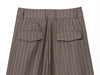 Women Elegant Striped Blazer Suit Slim Button Blazer or Wide-leg Pants Spring Fall Mujer Commute Pants Set