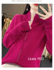 Knitted Cardigan Jacket Women Spring Autumn Flip Collar Female Appear Thin Long Sleeve Slim Ladies Sweater Coat