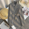 Women's Blazer Spring Autumn Korean Long Sleeve Office Straight Suit Jacket Casual Loose Street Blazers Coats