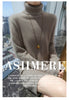 Selling 100% Mink Cashmere Knitted Women's High Neck Pullover Dress Sweater Slim Fit Solid Color Long Women's Dress