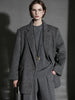 Herringbone Right Angled Shoulder Wool Blazer Coat Women, Ladies Autumn Winter Jacket