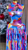 Women's Tie Dye Printed Mesh See Though A-line Maxi Dress Street Education Party Cocktail Night Out Long Dresses