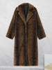 Women Faux Fur Overcoat Chic Lapel Long Sleeve Loose Fluffy Coat Lady Winter Warm Elegant Street Outerwear