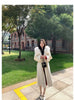 French Lazy Autumn Winter Hooded Double Faced Cashmere Coat Mid Length Real Fox Fur Collar Wool Warm Coat Women