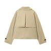 Mujer Short Trench Coat Woman Double Breasted Women's Windbreaker Cropped Demi-season Jacket for Women Outerwears Outdoor Coats