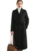Women 100% Wool Peak Lapel Overcoat Belt Double-Breasted Autumn Winter Long Jacket Trench Coat Ladies Female Clothing #19