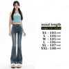 Women Jeans Cotton Denim Flared Pants Elastic Force Vintage Streetwear High Waist Slim Mom Harajuku Trousers Plus Length
