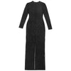 Women O-neck Long Sleeve Mesh Diamonds Rhinestones Long Dress Birthday Bodycon Mermaid Maxi Dresses Vestidos