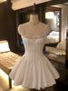 Autumn Vintage Elegant Y2K Velvet Off Shoulder Dress Bow Bodycon Mini A-line Women Evening Party Subculture Lolita