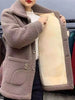 Winter Thick Fleece Single Breasted Lamb Fur Women's Coat Mom Wear Lapel Pocket Imitation Fur Warm Casual Jacket Female