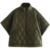 Womens Coat Cotton-padded Zipper Cloak Warm Jacket Winter