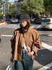 Korea Short Outerwear Woman Casual Loose Lazy Chic Long Sleeve Cotton Blends Windbreaker Coats Thin Thench