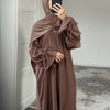 Ramadan Arabic Muslim Women Modest Dress Elegant Dubai Plain Abaya Islamic Church Clothing Loose Turkey Solid Robe