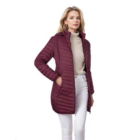 Outdoor Windproof Warm Puffer Coat For Women Ultralight Smooth Packable Outwear With Detachable Hood Not Asian Size