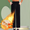 Autumn Winter Middle Aged Women Corduroy Pants Elastic High Waist Casual Straight Pants Large Size Loose Thick Mother Trousers