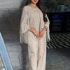 Sequined Tassel Oversized Shawl Tops Women Sexy Roud Neck Long Sleeve Shining Loose Fitting Capes Chic Ladies Partywear Clubwear