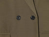Women's Blazer Office Lady Long Sleeve Double-breasted Mid-length Casual Suit Coat Elegant Simple Stylish Outerwear