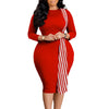 African Dresses For Women Autumn Dashiki Bodycon Midi Dress African Clothes Elegant Dresses Ladies Africa Clothing