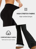 1 Pair of Women's Black Wool Lined Bell Bottom Pants - Winter Thick Pants with Plush Lining, Warm Tight Pants with Plush Lining