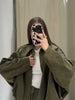 Women Green Suede Jacket Spring Long Sleeve Zipper Oversize Bomber Jackets Chic Female Street Casual Coats
