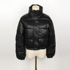 Winter Parka Coat Women's Jacket Thick Warm Women Black PU Leather Coats Women Elegant Zipper Faux Leather Jackets Tops