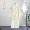 Detachable Triangle Shawl Long Puffer Coat Stand Collar Waist Tie Belt Button Solid Loose Women Coats Winter Commute Outfit