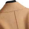 Patchwork Long Double sided 100% wool coat women spring autumn slim elegant jacket Korean casaco feminino