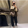 Grid Double-sided Jackets Coat Women Stand Collar Single Breasted Elegant Loose Outerwear Female Spring Chic Casual Jackets Top