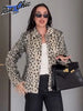 Dalmatian Faux Fur Jackets Women Lapel Collar Single Breasted Slim Fit Long Sleeves Coats Lady Autumn Street Outwear