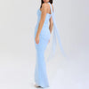 Elegant 2 Pieces Dress Set with Scarf Women Matching Sets Sexy Cropped Top and Long Dress Set Casual Dress