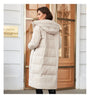 Women Winter Coat Long Thick Parkas Zip Up Warm Female Outwear Slant Pocket Drawstring Hem Women's Jackets 1107