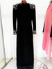 Designer Vestido Women's Formal Long Sleeve Colors Diamonds Rhinestone Beaded Long Maxi Dress