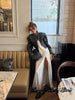 Faux Leather Cropped Women's Jacket Stand Collar Zip Up Structured Shoulder Long Sleeve Coat Streetwear Short Leather Outerwears