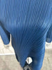 Pleated Solid Color Dress For Women Round Neck Loose Mid-calf Dresses Office Lady Female Spring 2N749