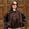 Suede Jacket Woman Green Khaki Outerwears Women's Jacket Spring Crop Oversize Long Sleeve Coats Jacket