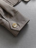 Solid-color Stand Neck Pocket Loose Mid-length Drawstring Waist Casual Trench Coats Women Long Sleeves Coats