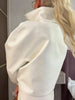 Women Cropped PU Leather Jackets Chic Stand Collar Wide Flare Sleeve Asymmetrical Wrap Open Front Coat Autumn Loose Jacket