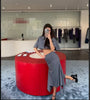 Light Blue Cape 3 Piece Outfit Women Solid Slim Blouse Asymmetrical Hem Midi Skirt Lady Formal Office Matching Set