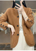 Autumn Winter Korean Stand Collar Knitting Cardigan Women's Sweater Jacket Loose Ladies Sweater Coat Tops