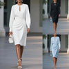 Elegant Woman Dress O Neck Hollow Out Long Sleeve Office Dress Women Slim A-Line Party Long Dresses
