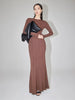 Sexy O Neck Ribbed Knitting Fishtail Sweater Dress Women Full Sleeve Stretch Basic Bodycon Maxi Long Mermaid Robe Vestido