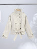 Women's Trench Coat Double Breasted Stand Collar Epaulet Lace Up Long Windbreaker Office Lady Autumn Winter Solid Slim Outerwear