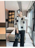 Color Contrast Polka Dot Print Pleated Cardigan Blouse Versatile Shirt Women's Short Coat Spring 2DE391