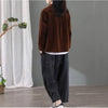 Women Corduroy Jacket Korean Version Retro Versatile Casual Jacket With Pockets Solid Loose Top Outerwear Coat S-6XL